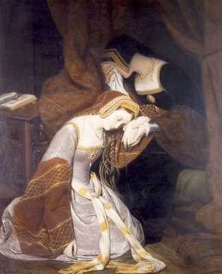 Anne Boleyn in the Tower by Edouard Cibot 1799 1877 