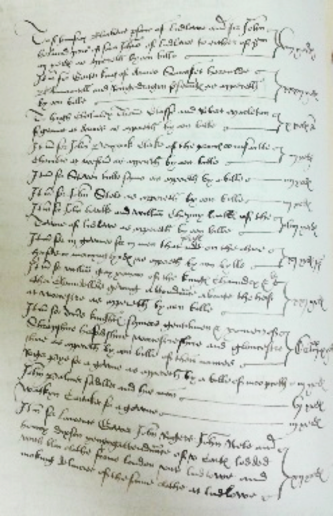 A page of payments for Arthur’s funeral, TNA LC 2/1 